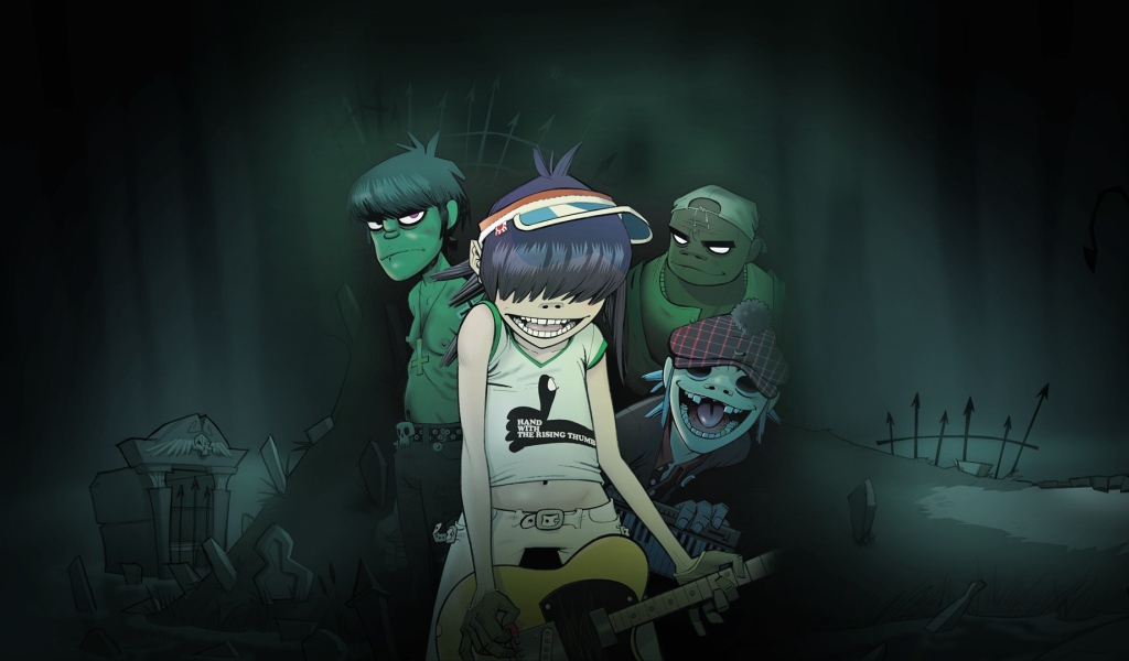 Рок группа из мультфильма Gorillaz