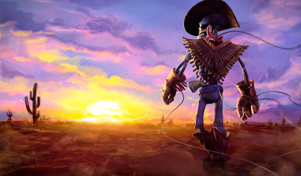 Ковбой в мультфильме