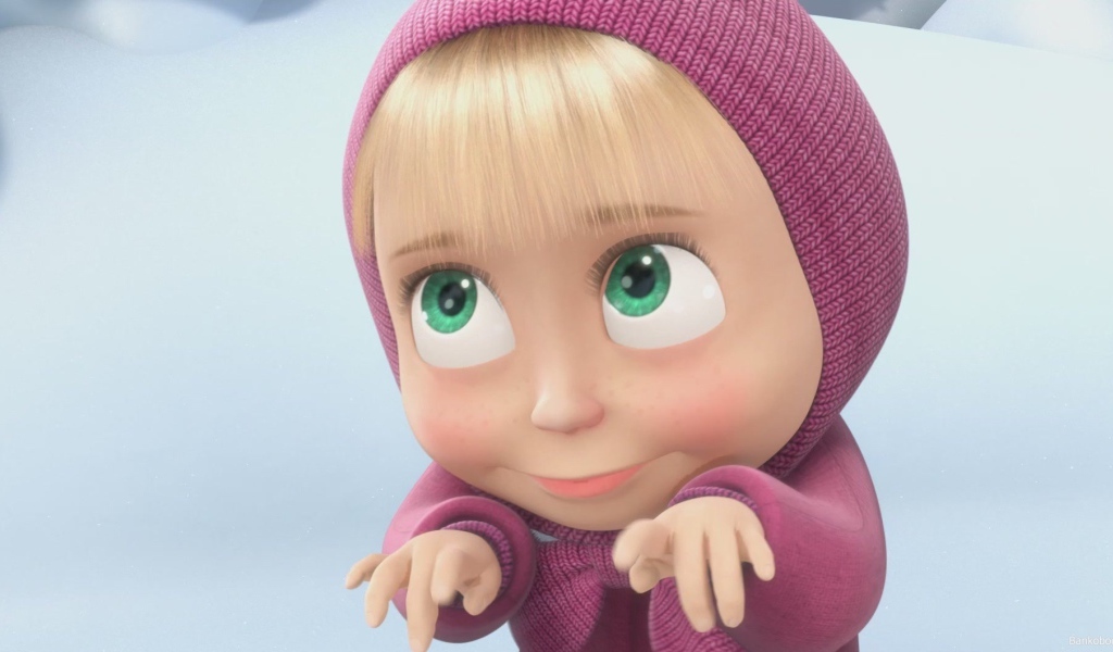 Зеленоглазая Маша, мультфильм Маша и медведь