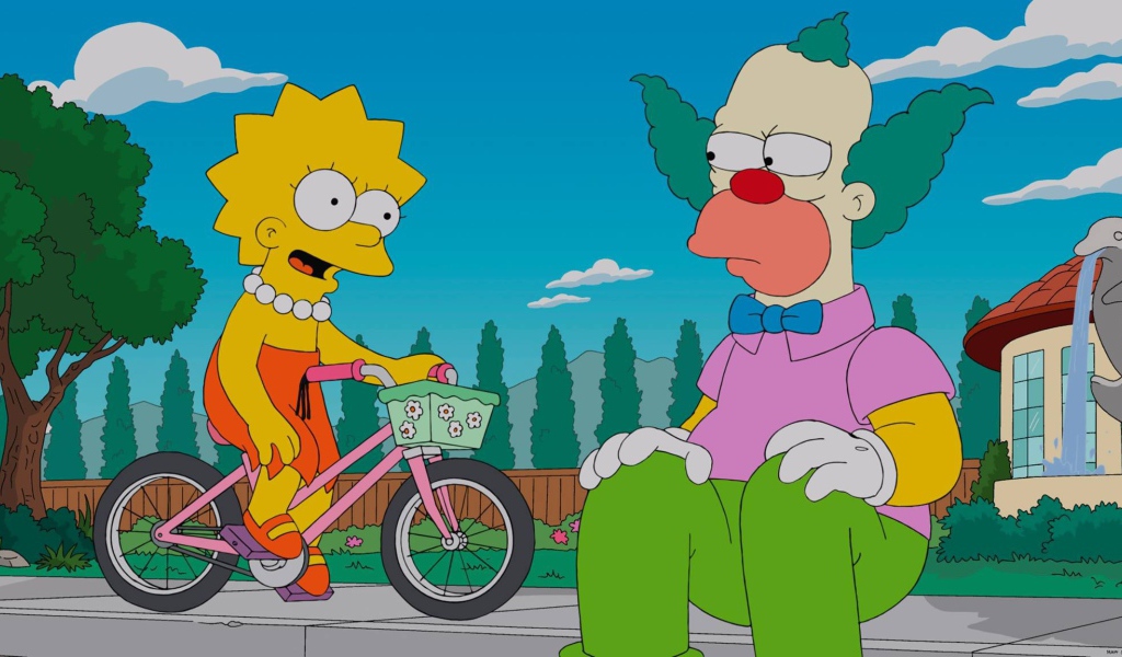 Лиза Симпсон и клоун Красти