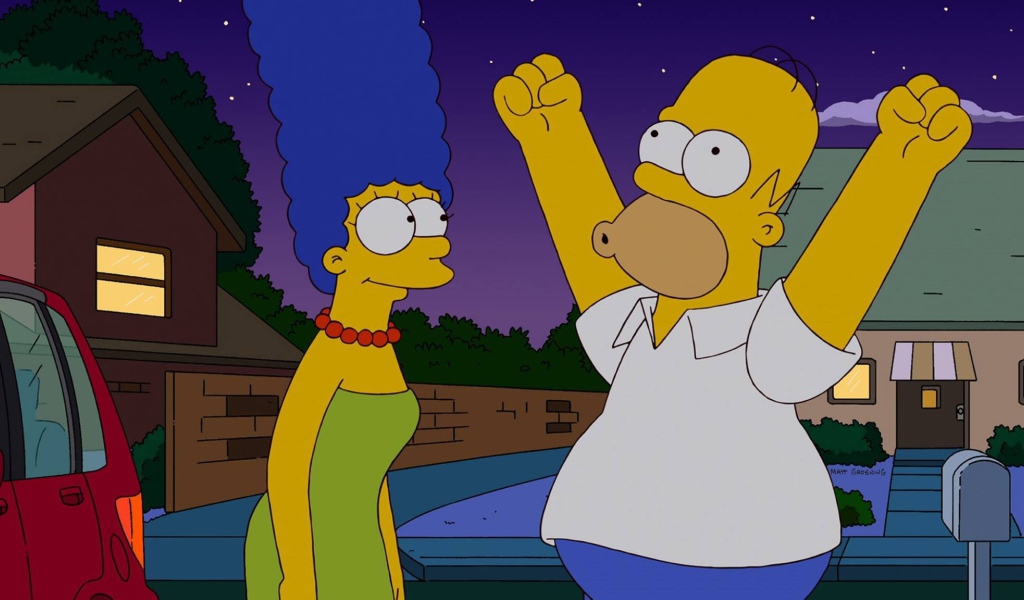 Мардж Симпсон с мужем