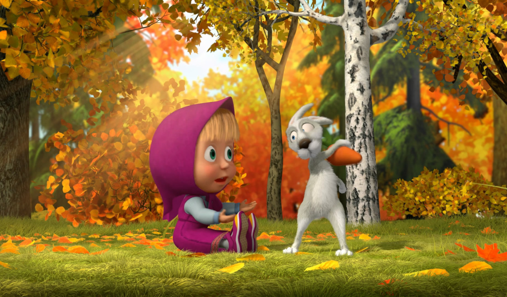 Маша и зайчик, мультфильм Маша и медведь