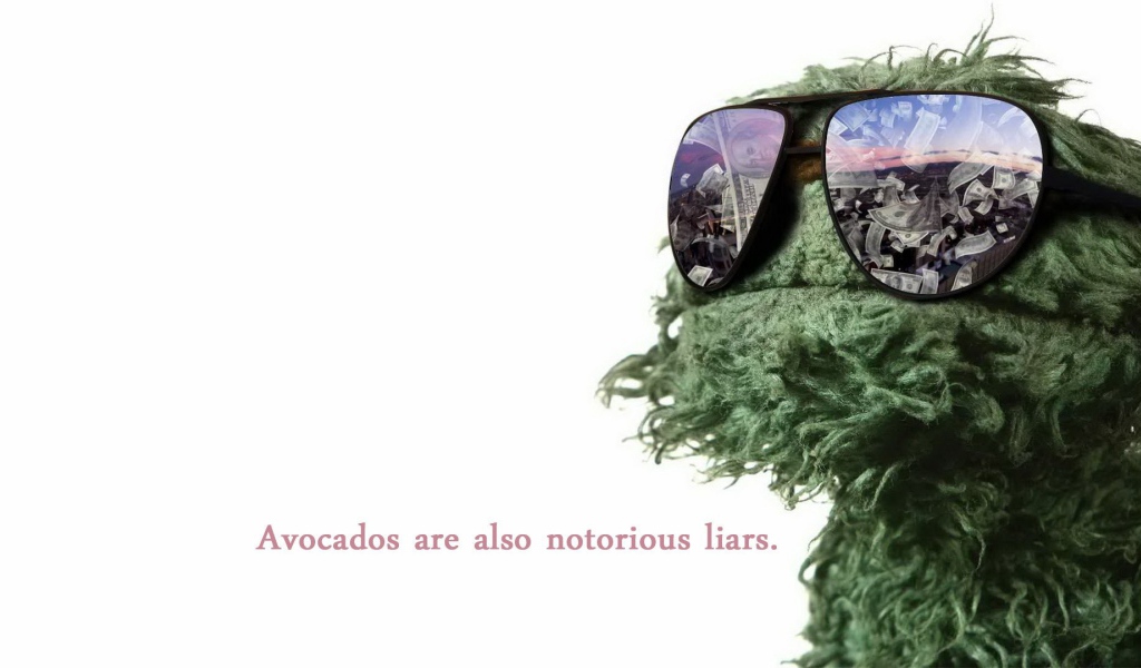 Оскар из Улицы Сезам в очках