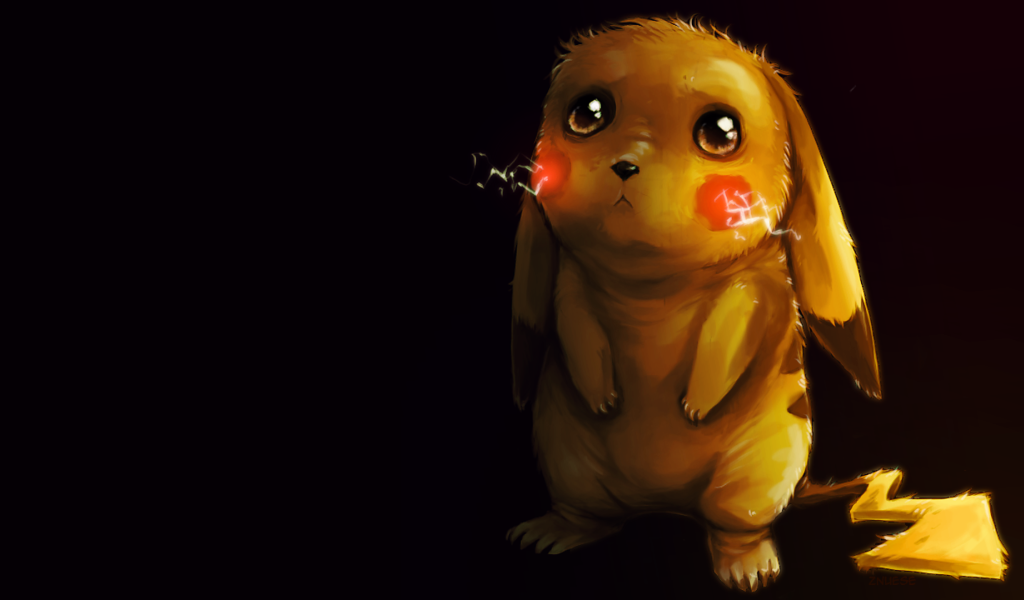 Грустный покемон Пикачу