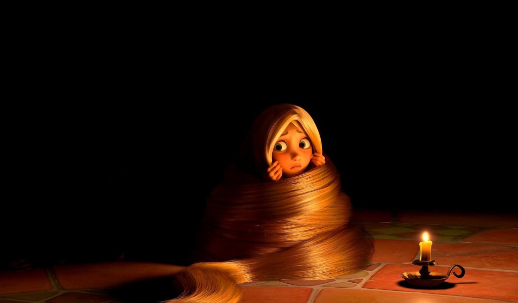 Рапунцель спряталась в волосах