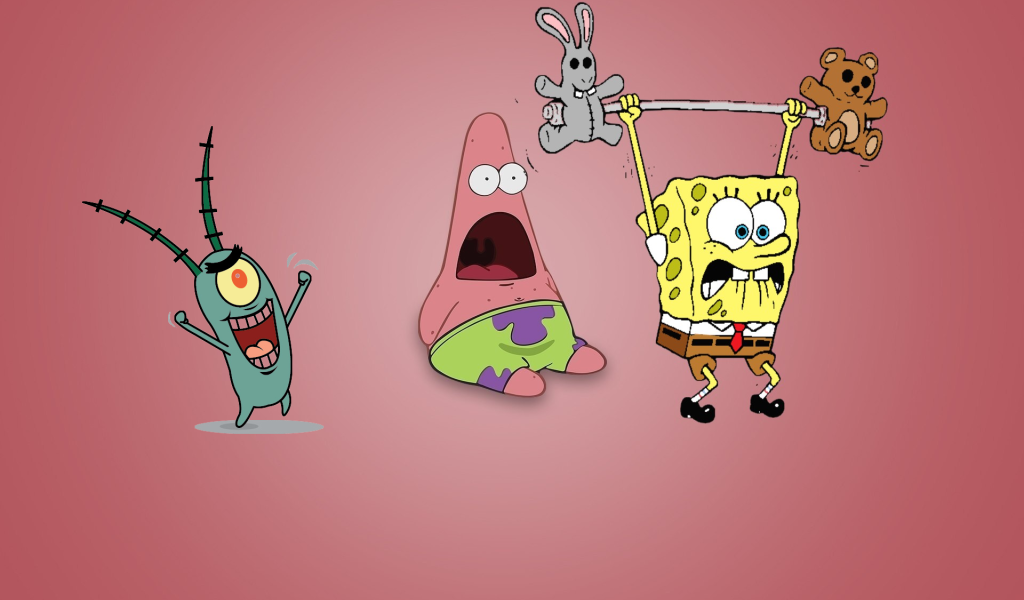 Спанч-Боб занимается спортом