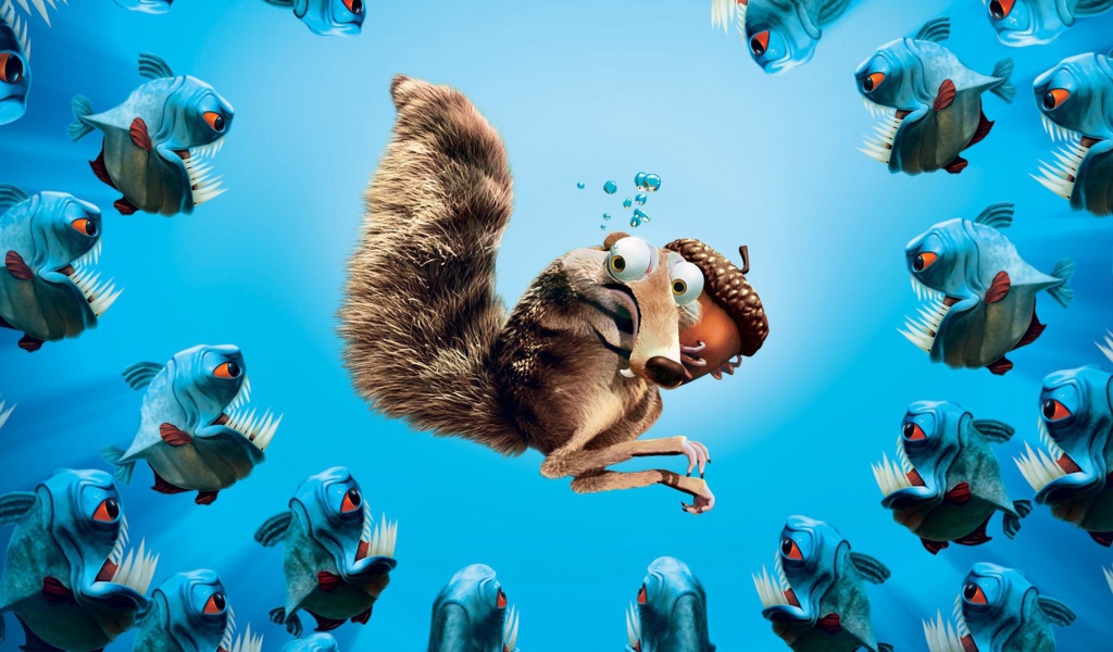 Squirrel with acorn, Ice Age