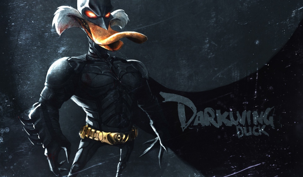 Утка супер герой Черный плащ