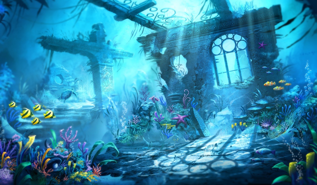 Подводный мир в мультфильме