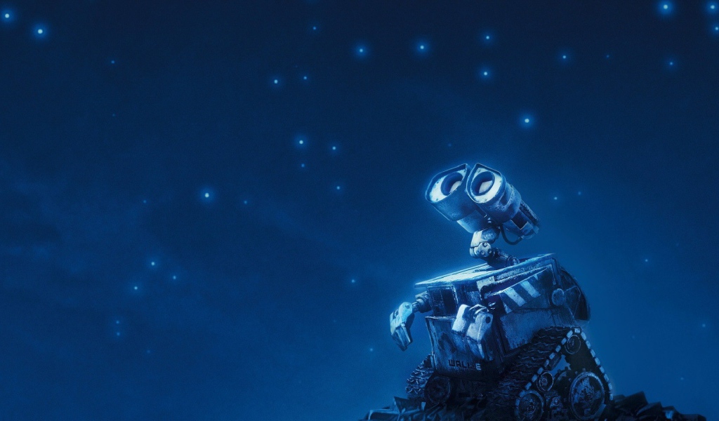 Робот WALL·E смотрит на звезды