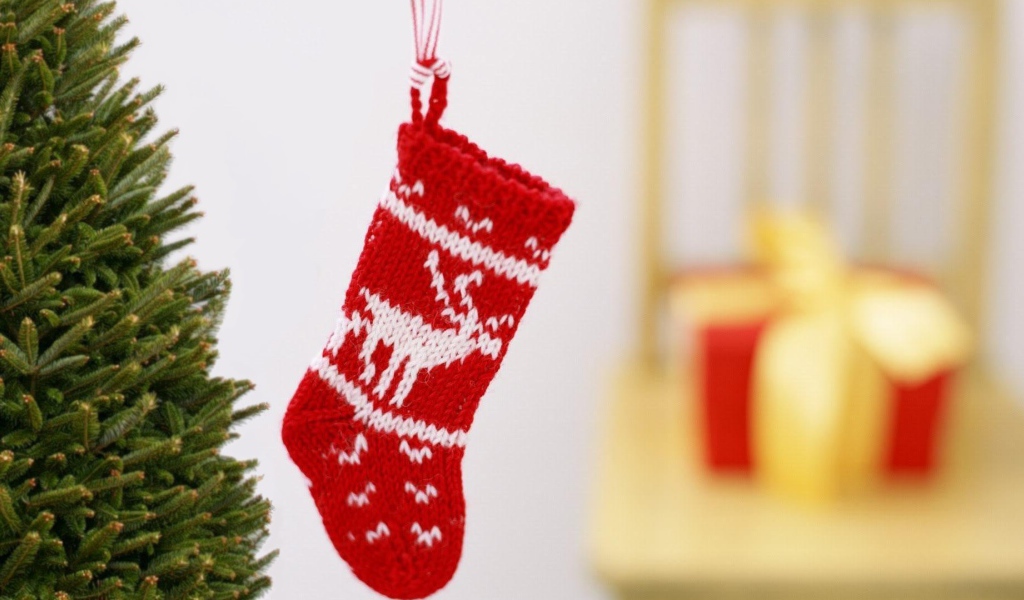 Вязаный носок