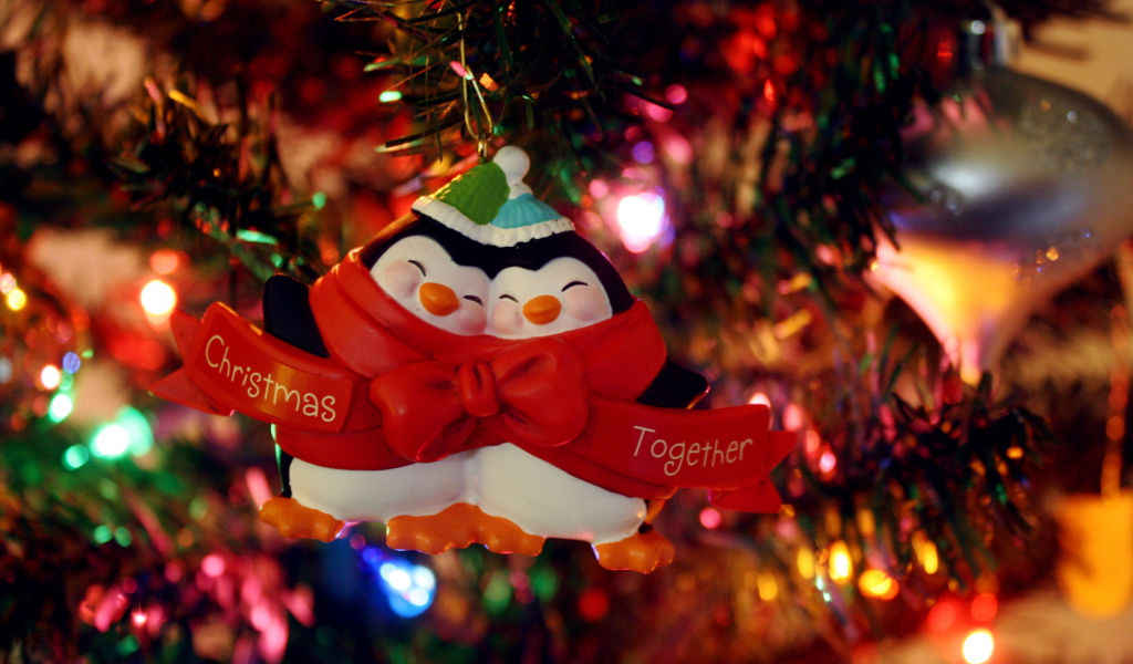 Игрушка два пингвина