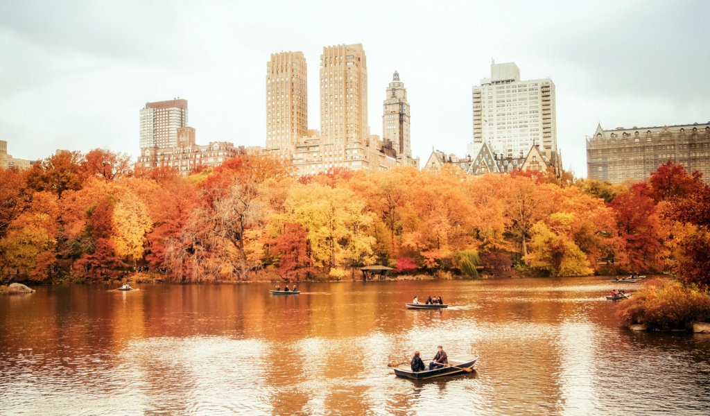 Осенний Центральный парк, Нью-Йорк