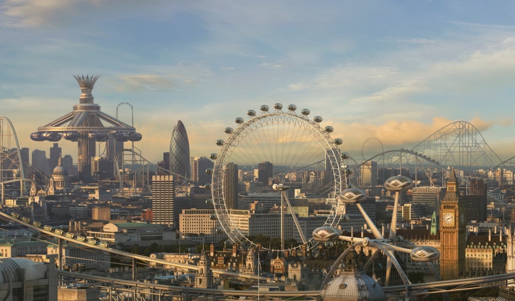 Футуристический парк развлечений в Лондоне