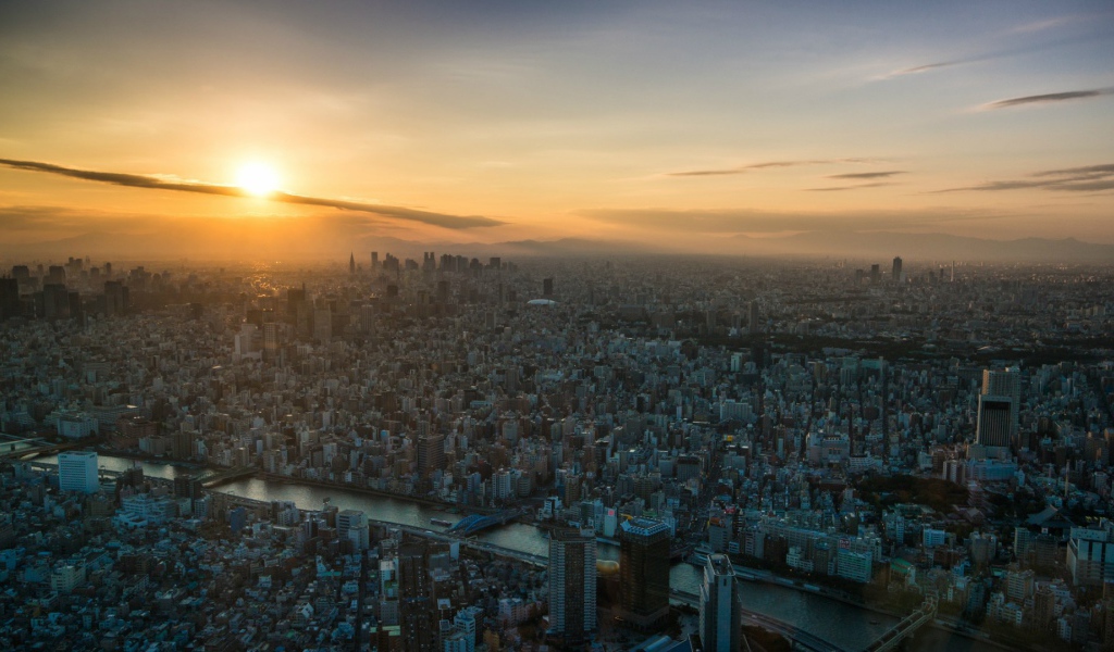Панорама огромного Токио