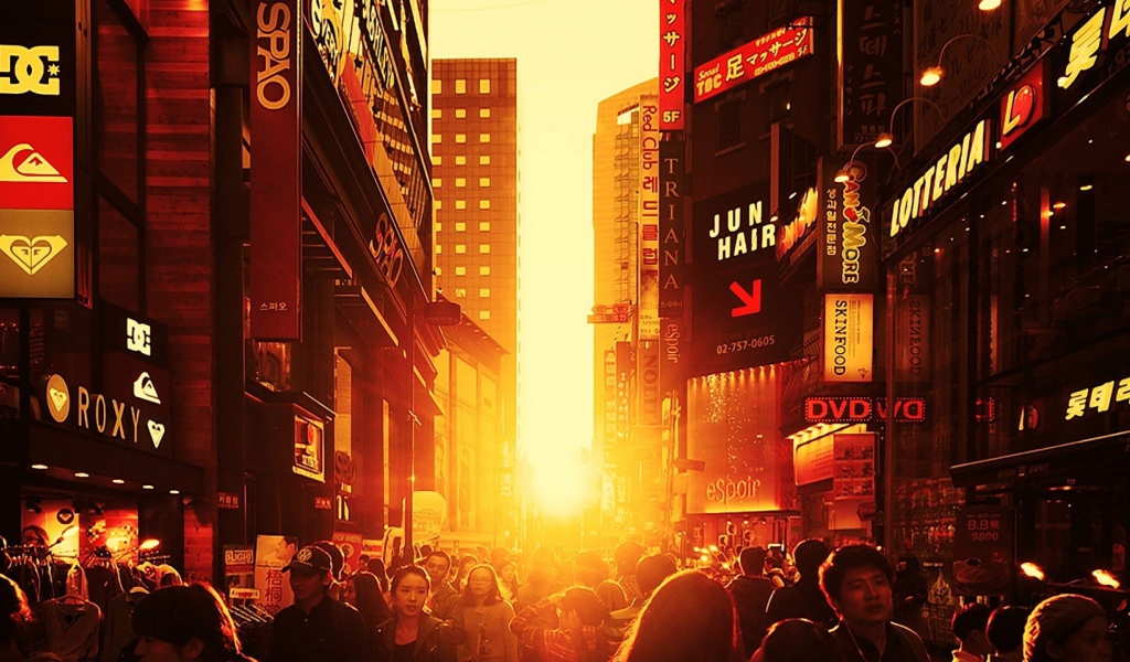 Лучи заката в Сеуле