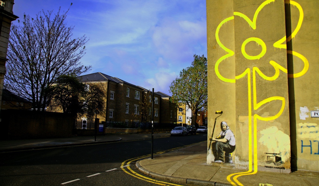 Дорожная разметка на стене