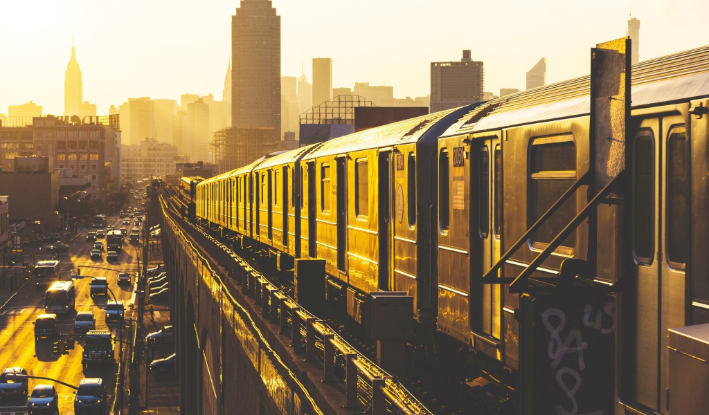 Надземное метро в Нью-Йорке