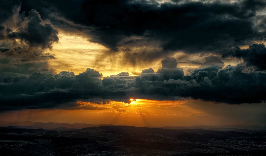 Закат над Цюрихом, Швейцария