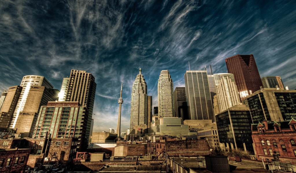 Телебашня и небоскребы Сиэтла