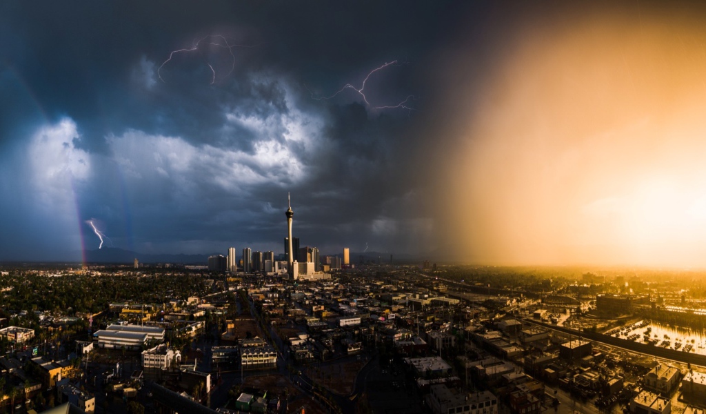 Гроза над Лас-Вегасом, США