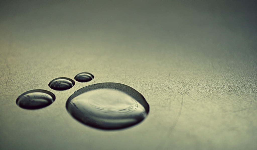 След из капель воды