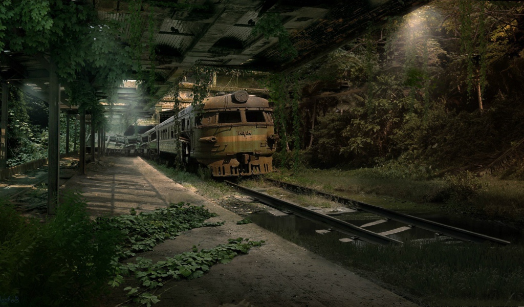 Заброшенный железнодорожный вокзал