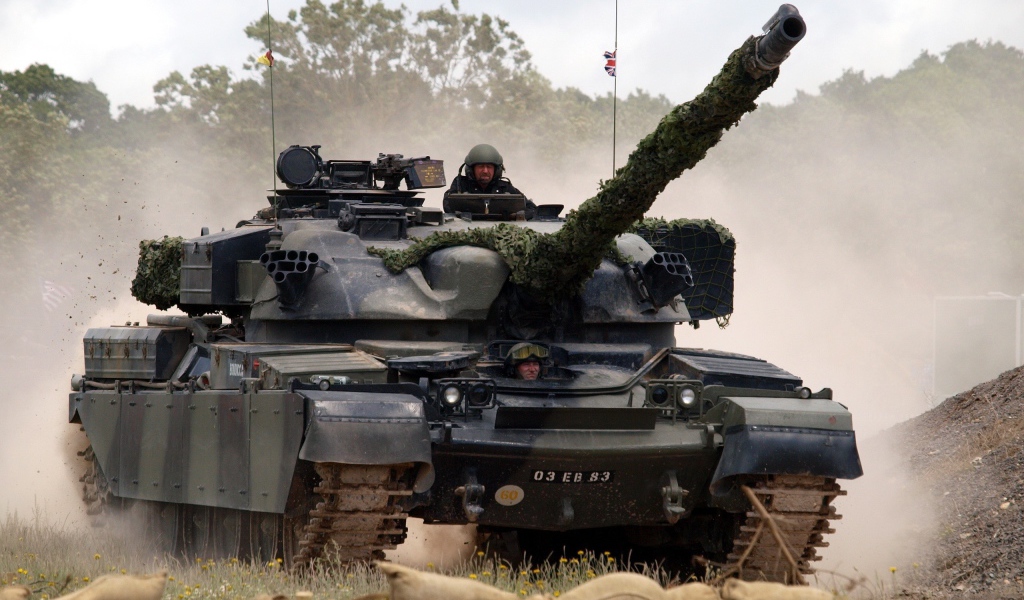 Британские танкисты на учениях