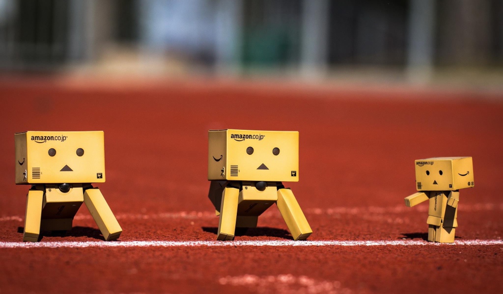 Картонные человечки на беговой дорожке