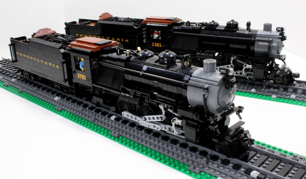 Угольные локомотивы из ЛЕГО