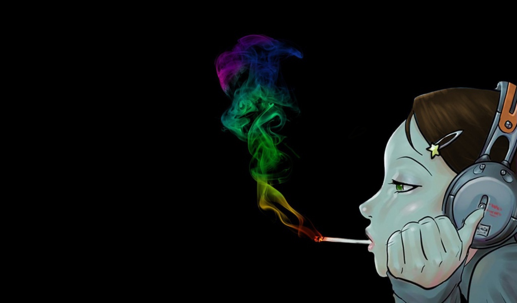 Красочный сигаретный дым