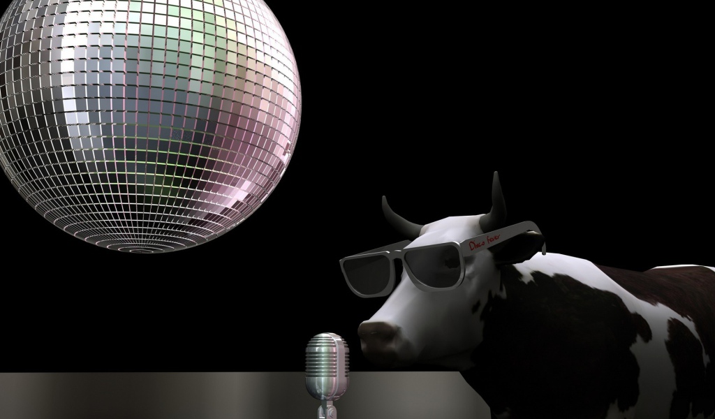 Корова на дискотеке