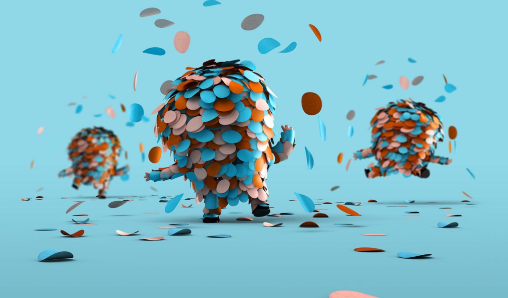 Создания из круглых стикеров