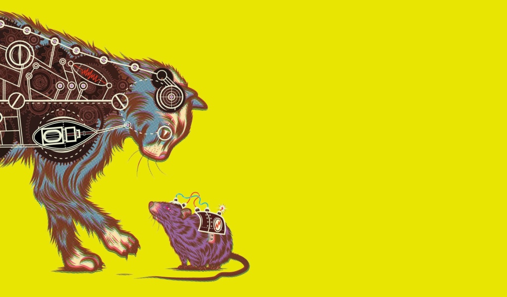 Электрический кот ловит электрическую мышь