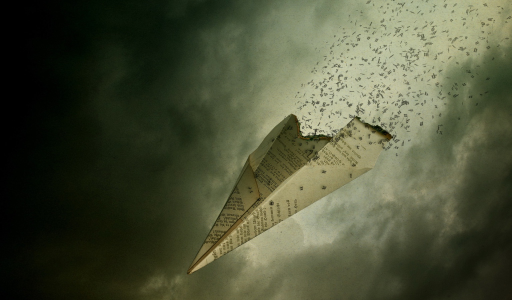 Падающий бумажный самолет
