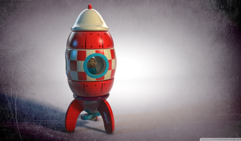 Фигурка в ракете, игрушка