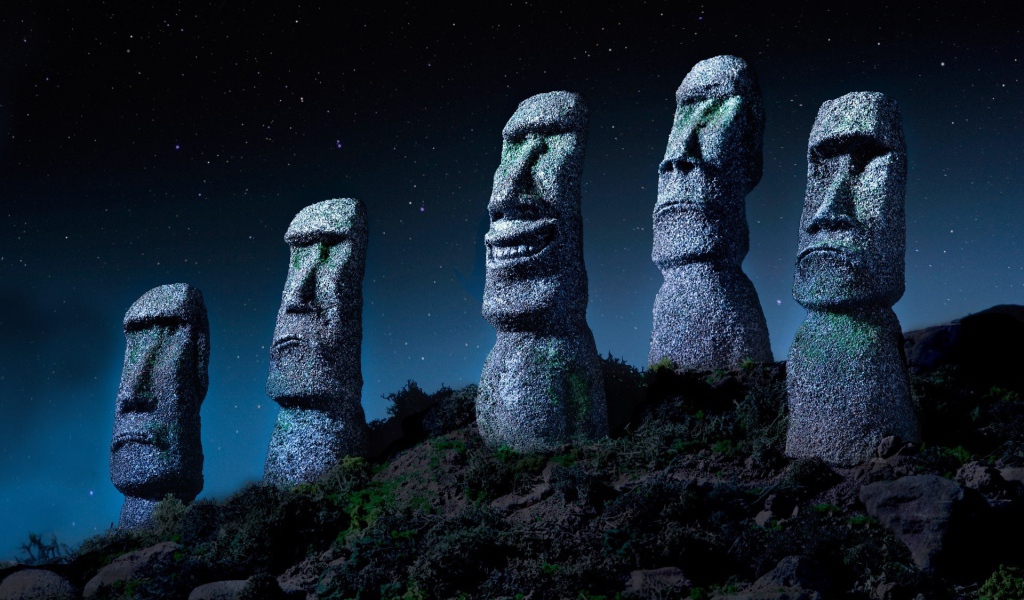 Забавные статуи на острове Пасхи