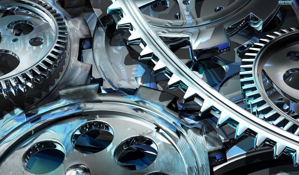 Шестеренки механизма из стекла