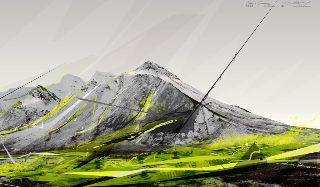 Серые и зеленые горы