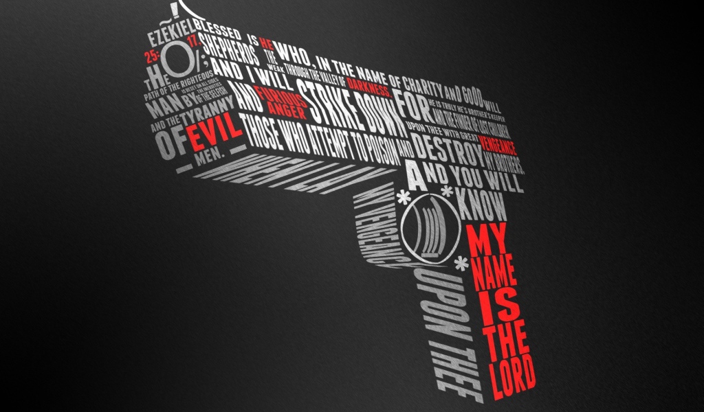 Пистолет из букв