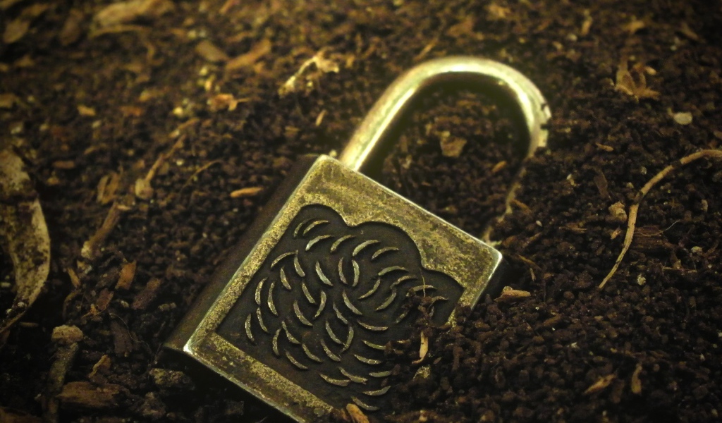 Замок лежит в земле