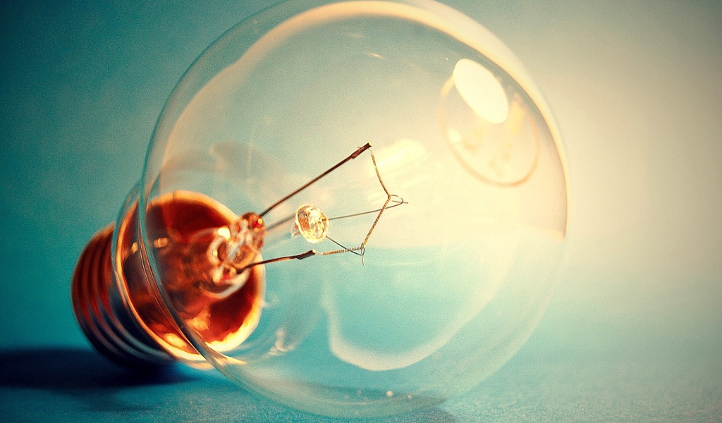 Макро фото лампы накаливания