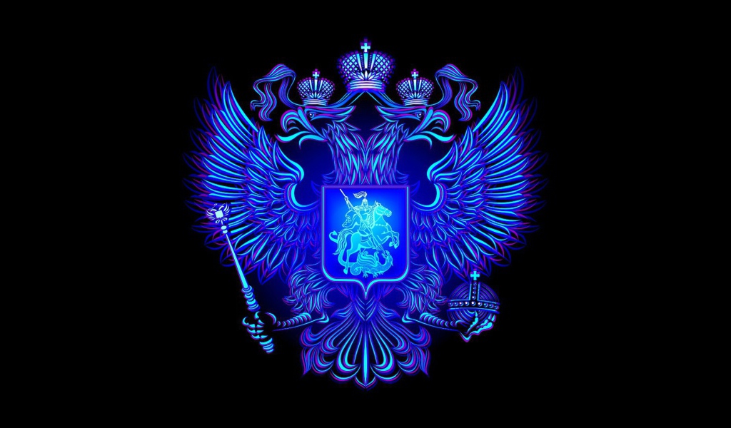 Неоновый герб России