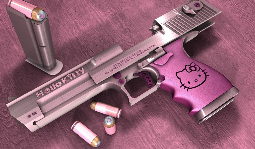 Розовый пистолет Hello Kitty