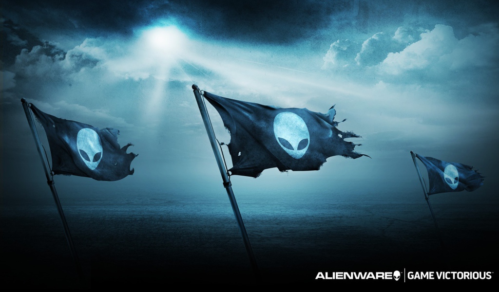 Пиратский флаг с инопланетянином