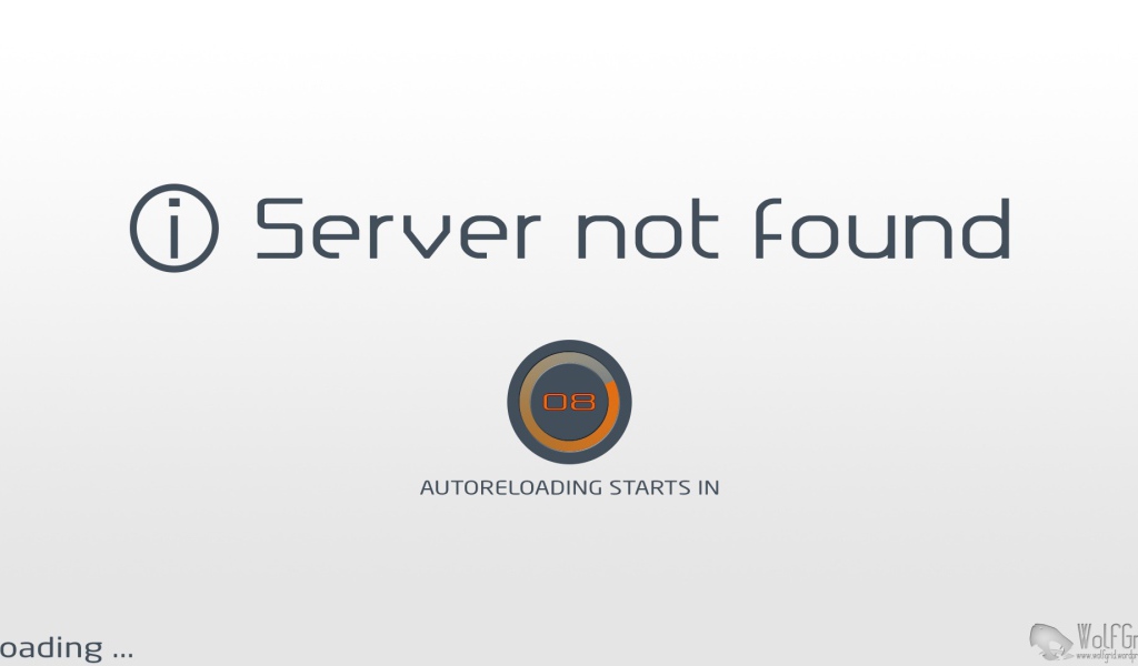 Перезагрузка после ошибки поиска сервера