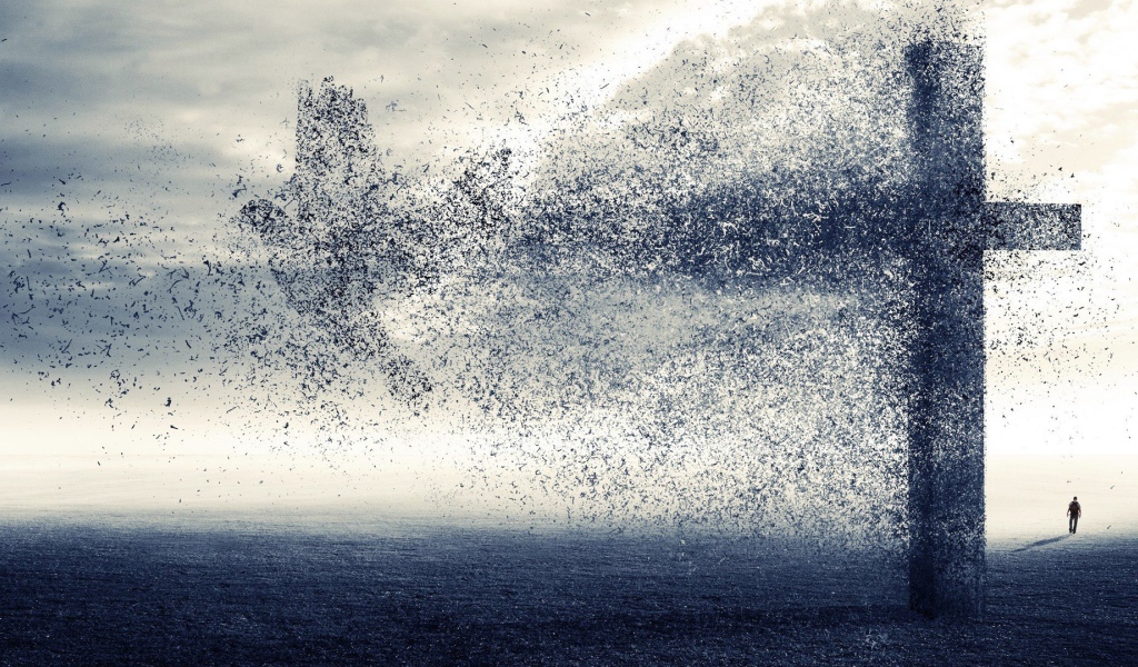 Птица вылетела из креста