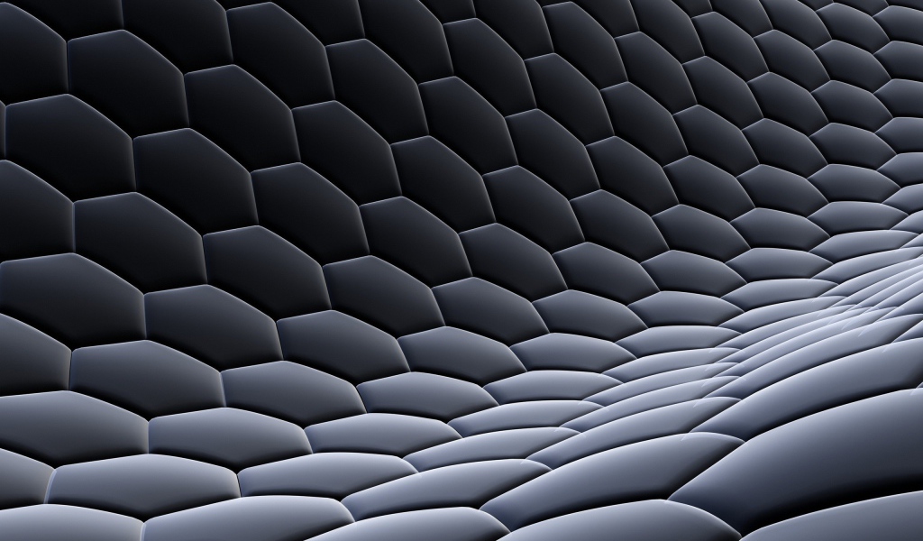 Изогнутая поверхность черных сот