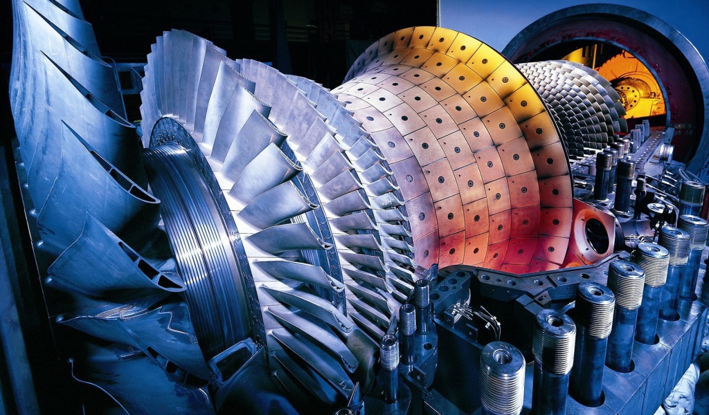Газовая турбина электростанции