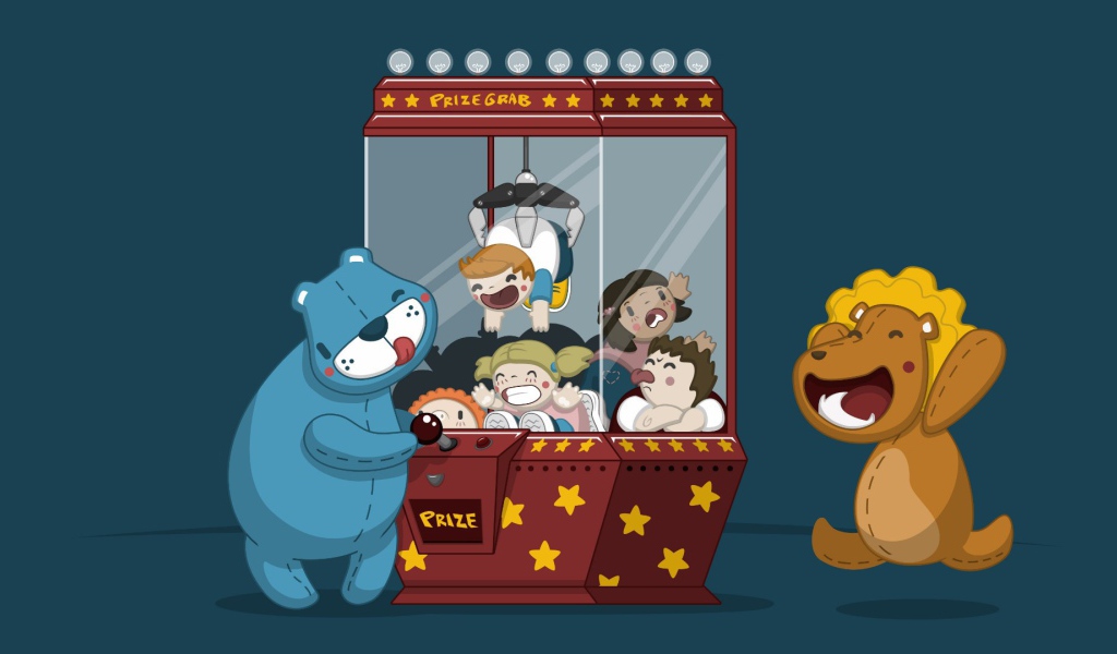 Игрушки пытаются выиграть детей